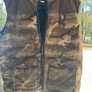 U.S. Polo Assn. Brown Camouflage Vest